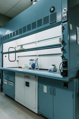 Fume hood in a science lab 