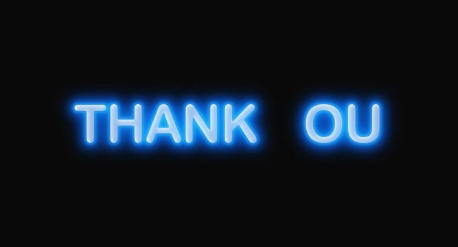 Thank you bright neon text message phrase for thankful greeting friendly etiquette communication