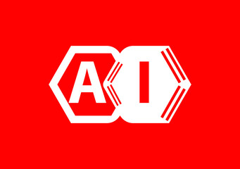 AI letter logo and icon design template