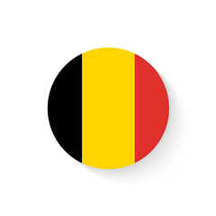 Vector - Belgium Flag Glossy Button