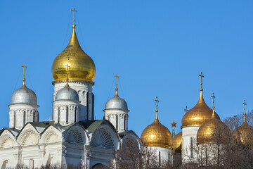 Fototapeta na wymiar Temples of the Moscow Kremlin.