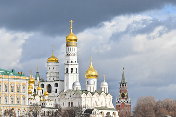 Fototapeta na wymiar Temples of the Moscow Kremlin.
