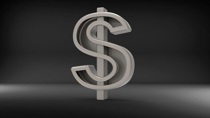 3d illustration dollar icon. Stock image.