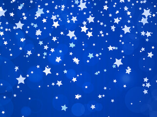 Light snowflakes on blue background. New Year. Vector illustration