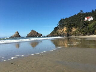Beach at the west coast of America