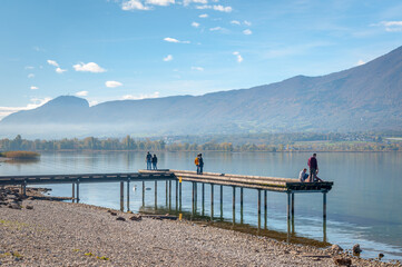 Lac du Bourget entre Aix-les-Bains et Le Bourget du Lac