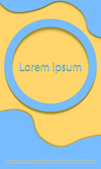 design and vector blue yellow pastel color for background