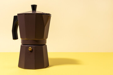 Traditional Italian Coffee Maker with High Contrast Light