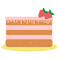 cake with strawberry