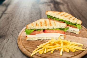 doner kebab,with fresh vegetables and meat. with large spices. restaurant serving.