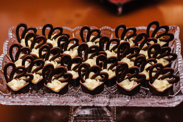 Wedding sweets - chocolate candy with white brigadeiro