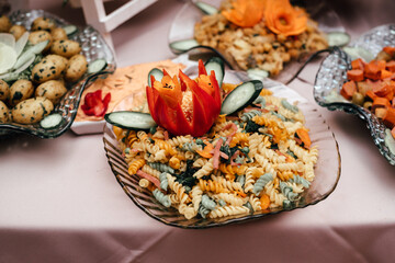 Buffet Food - Pasta Salad with Vegetables