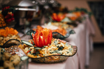 Buffet Food - Pasta Salad with Vegetables