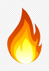 Fire Emoji vector symbol. Fire logo. Vector
