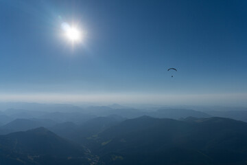 Paraglider in Austrian Alps