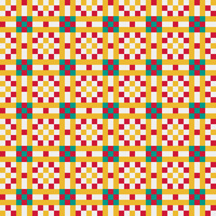 Abstract Cross Pattern generative computational art illustration