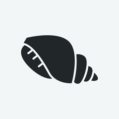 Seashell vector icon illustration sign