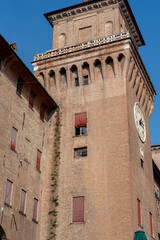Fototapeta na wymiar The Estense Castle, also called the Castle of San Michele