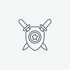 Shield vector icon illustration sign