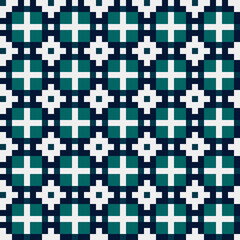 Fototapeta premium Abstract Cross Pattern generative computational art illustration