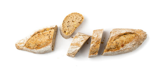 Homemade Freshly Baked Traditional Bread Isolated
