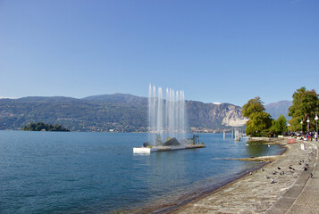 Obraz premium Verbania Pallanza Fountain, Lake Maggiore - Italy