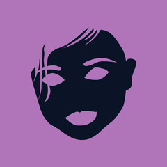 Rostro de niña. cuadro, pintura