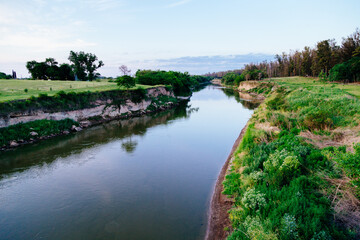 Fototapeta na wymiar Carcaraña River in Campo Timbo, Santa Fe, Argentina.