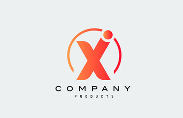 Fototapeta premium X alphabet letter logo icon. Creative design for company and business