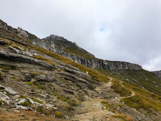 landscape with sky, La Cerdac Route, Bucegi Mountains, Romania 