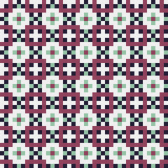 Abstract Cross Pattern generative computational art illustration