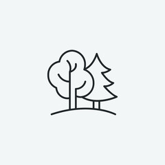 Tree vector icon illustration sign