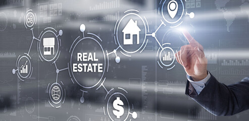 Real estate concept. Buying real estate for business or life