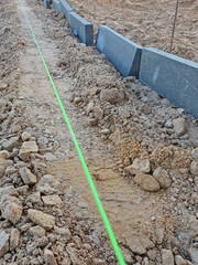 blocks on the pavement on the building site