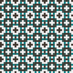 Fototapeta premium Abstract Cross Pattern generative computational art illustration