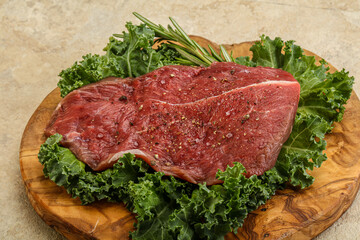 Raw beef steak for grill
