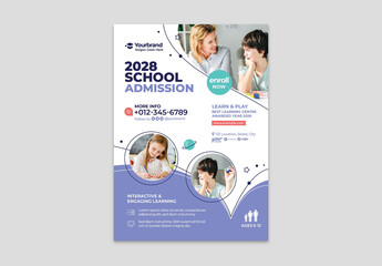 Modern School Education Flyer Poster Banner Layout