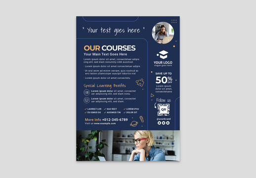 Multipurpose Business Education Flyer Card Layout