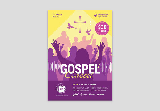 Modern Church Gospel Music Concert Flyer Layout