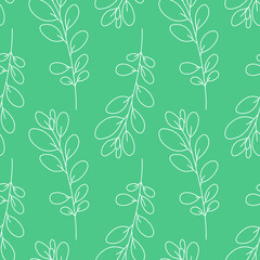 Seamless floral pattern with abstract elements. Vector illustration