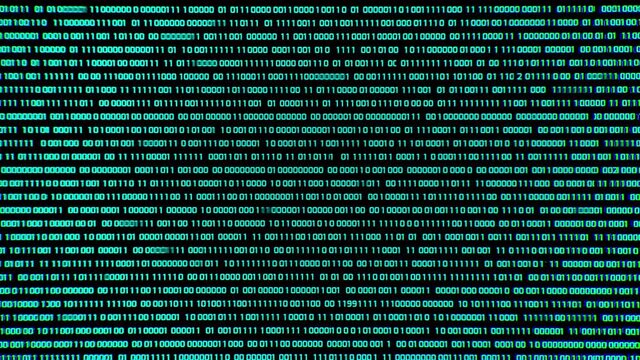 Binary code horizontal loop animation plus alpha channel