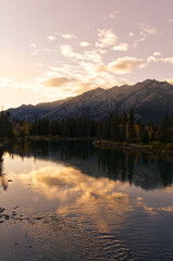 A Colourful Evening Sky over Bow River