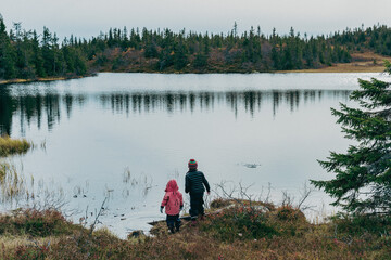 By the Rausteinstjernet Lake up in the Totenåsen Hills, Norway.