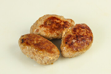 Homemade roasted cutlet minced meat