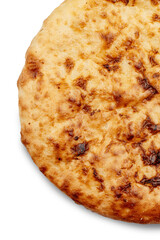 meat pie on white background