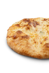 meat pie on white background