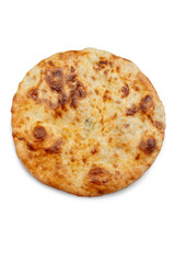 pie with cheese on a white plate