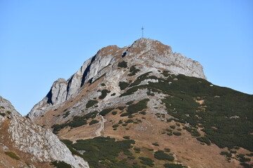 Fototapeta premium Giewont, Tatry, góry, Park Narodowy, krajobraz, 