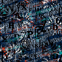 abstract background seamless typography pattern - 466585683