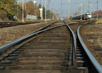Railroad tracks 
